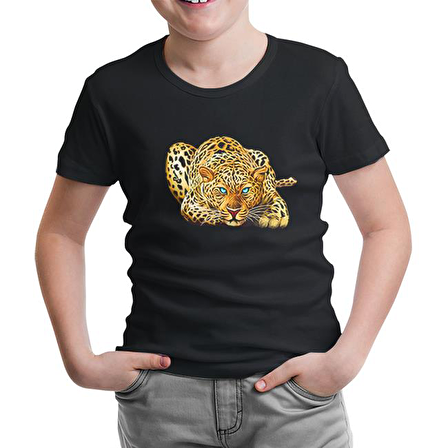 Kaplan - Look Siyah Çocuk Tshirt