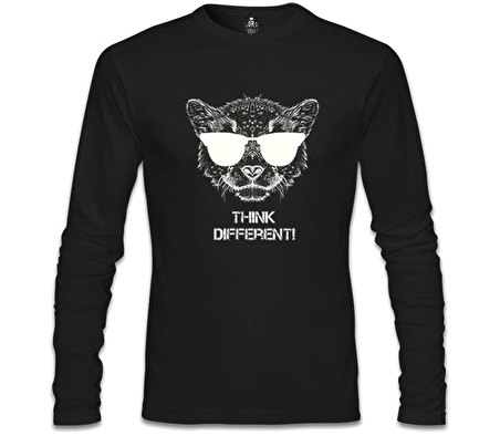 Think Different Siyah Erkek Sweatshirt