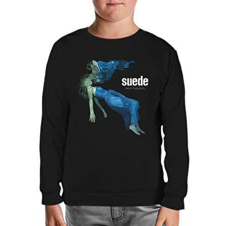 Suede - Night Thoughts Siyah Çocuk Sweatshirt