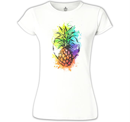 Ananas Beyaz Bayan Tshirt