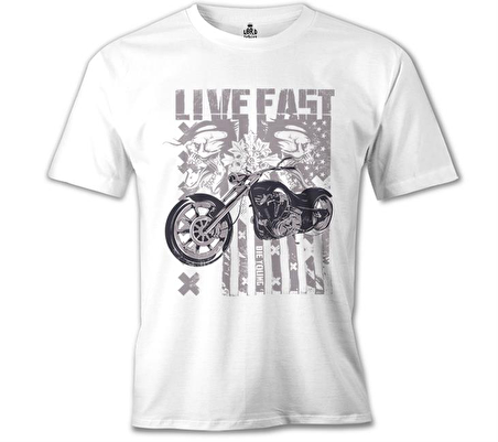 Hızlı Yaşa - X Beyaz Erkek Tshirt