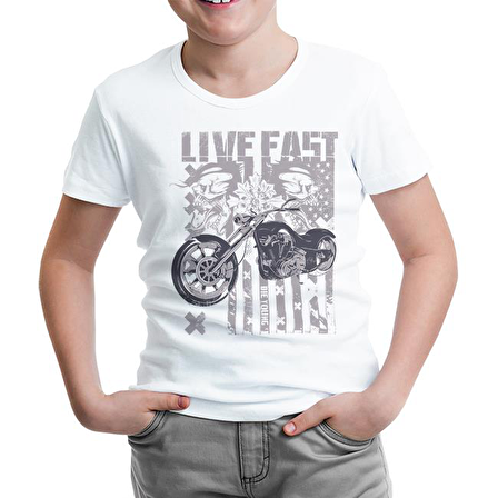 Hızlı Yaşa - X Beyaz Çocuk Tshirt