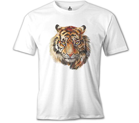 Kaplan - Yüz Beyaz Erkek Tshirt