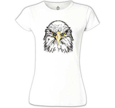 Kartal - Yüz Beyaz Bayan Tshirt