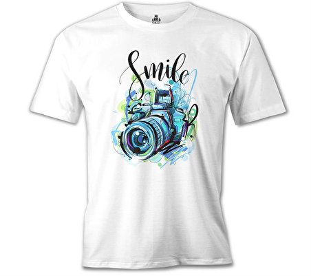 Kamera - Fotoğraf Beyaz Erkek Tshirt