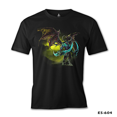World of Warcraft - Illidan Stormrage Siyah Erkek Tshirt