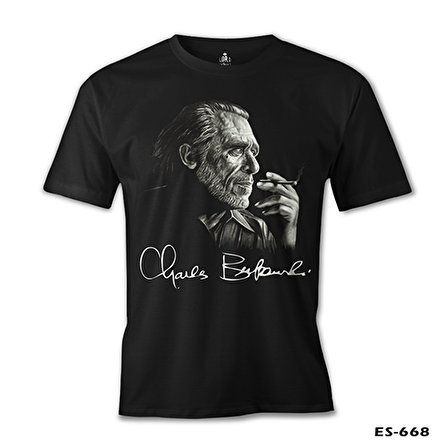 Charles Bukowski Siyah Erkek Tshirt
