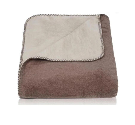 Çift Kişilik Düz Pamuklu Battaniye çift taraflı  200 x 220