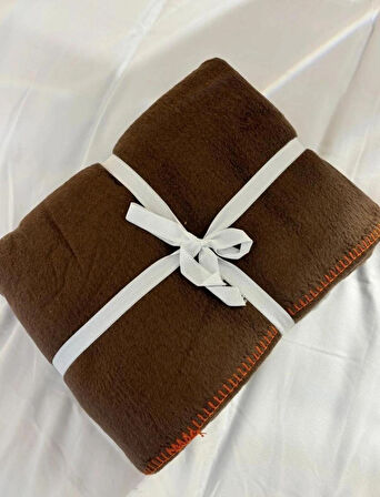 Çift Kişilik Düz Pamuklu Battaniye çift taraflı  200 x 220