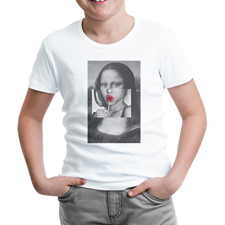 Mona Lisa - Sugar Beyaz Çocuk Tshirt