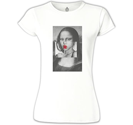 Mona Lisa - Sugar Beyaz Bayan Tshirt