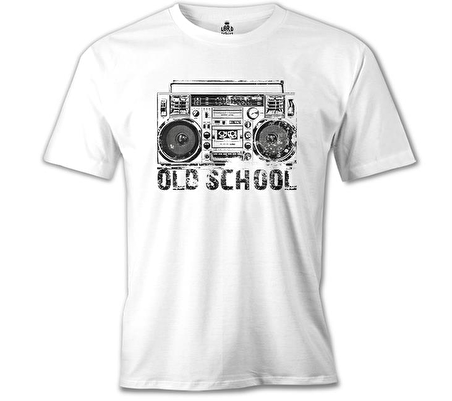 Kaset Çalar - Old School Beyaz Erkek Tshirt