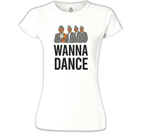 Stay at Home - Dance I Beyaz Bayan Tshirt
