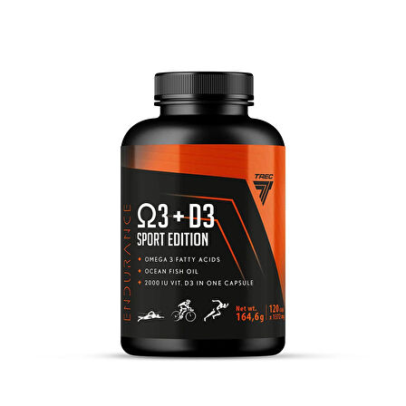 TREC OMEGA 3 + D3 Vitamin 2000 UI SPORT EDITION 120CAPS