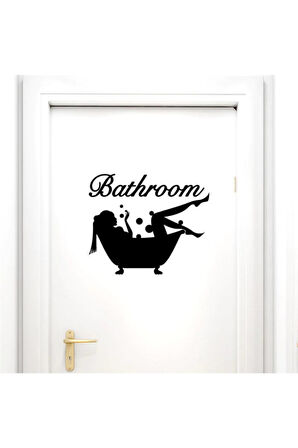 Kadın Figürlü Bathroom Banyo özel yeni sticker MİXGİFTZ