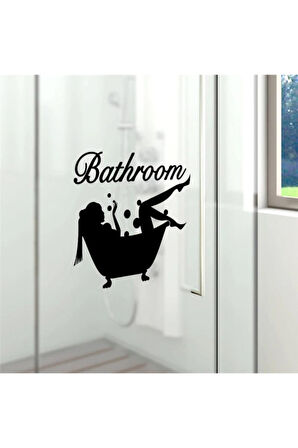Kadın Figürlü Bathroom Banyo özel yeni sticker MİXGİFTZ