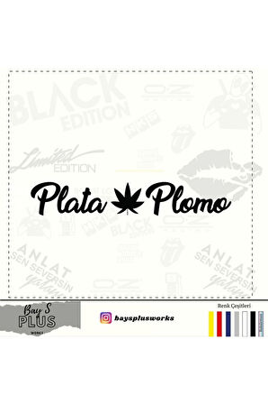 Plata Plomo Oto özel yeni sticker Siyah 20*10 Cm MİXGİFTZ
