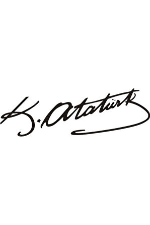 Atatürk Imza Oto özel yeni sticker, MİXGİFTZ