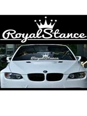 Royal Stance Oto Arka Cam özel yeni sticker Beyaz MİXGİFTZ