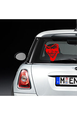 Joker Maske Oto Cam özel yeni sticker Kırmızı 30*20 Cm MİXGİFTZ