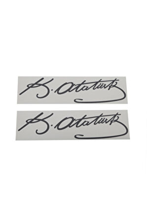 Kemal Atatürk Imzası Oto özel yeni sticker Siyah MİXGİFTZ