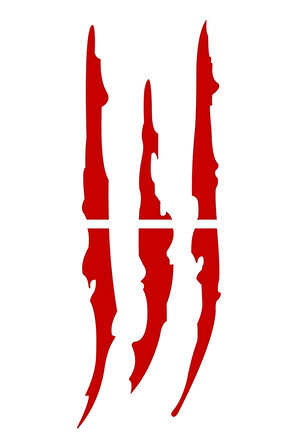 Monster Pençe Oto özel yeni sticker Far özel yeni sticker Kırmızı 30*10 Cm MİXGİFTZ