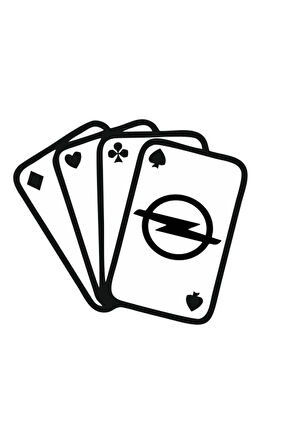 Opel İçin özel yeni uyumlu Aksesuar İskambil Oto özel yeni sticker Siyah 13*11 Cm MİXGİFTZ