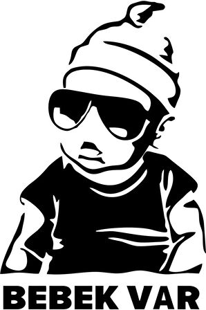 Arabada Bebek Var Oto Arka Cam Stıcker 15 Cm MİXGİFTZ