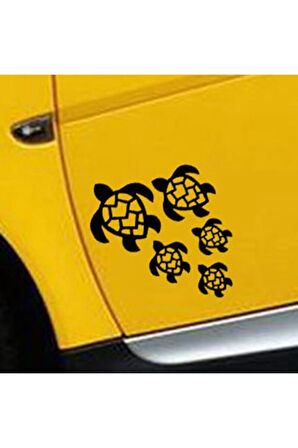 Kaplumbağa Tasarım Oto özel yeni sticker Set Siyah 20*5 Cm MİXGİFTZ