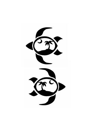 Kaplumbağa Tasarım Oto özel yeni sticker 2 Adet 10*20 Cm MİXGİFTZ