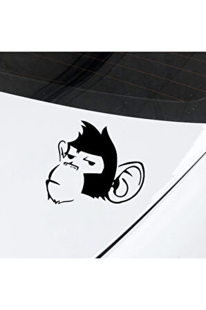 Maymun Kafası Tasarım Karikatür Oto özel yeni sticker 10*10 Cm MİXGİFTZ