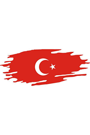 Bayrak Tasarım Oto özel yeni sticker Kırmızı 10*4 Cm MİXGİFTZ
