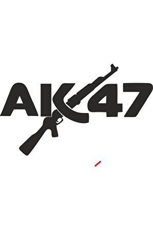 Ak47 Logo Silah Oto özel yeni sticker Siyah 20*12 Cm MİXGİFTZ