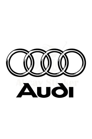 Audi İçin özel yeni uyumlu Aksesuar Oto Amblem özel yeni sticker Siyah 30*22 Cm MİXGİFTZ