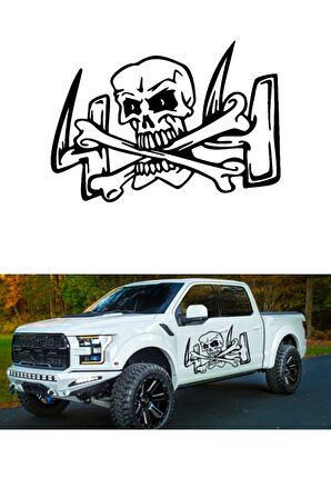 Kuru Kafa Off Road 4 X 4 Oto Yan Sport Sticker 50 X 35 Cm MİXGİFTZ