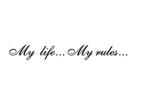My Life My Rules Oto Arka Cam Sticker 60 X 9 Cm MİXGİFTZ
