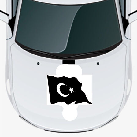 Türk Bayrağı 5 Oto Kaput Sticker 45 X 30 Cm MİXGİFTZ