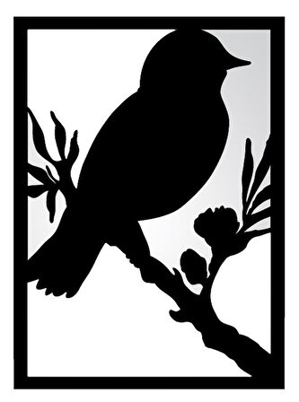 Dalda Kuş Duvar Dekor Sticker 30 X 45 Cm MİXGİFTZ