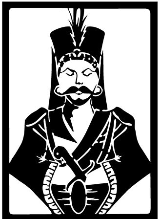 Yeniçeri Ağası Duvar Dekor Sticker 30 X 50 Cm MİXGİFTZ