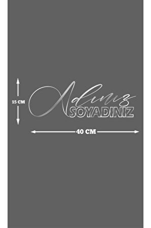 Özel Isim Soyisim özel yeni sticker 40*15 Cm MİXGİFTZ
