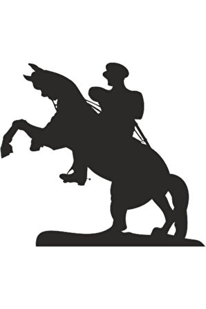 Mustafa Kemal Atatürk Araç Arkası özel yeni sticker Siyah 20*15 Cm MİXGİFTZ