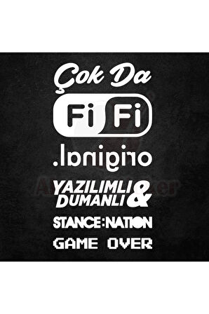 Oto Arka Cam özel yeni sticker Model 10 Beyaz 20*38 Cm MİXGİFTZ