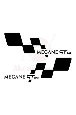 Renault Megane Gt Line Kapı Altı Sag Sol Takım Set Oto özel yeni sticker Siyah 40*15 Cm MİXGİFTZ