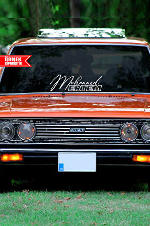 İsim Soyisim Özel Tasarım Oto Cam Yazı özel yeni sticker 40*15 Cm MİXGİFTZ