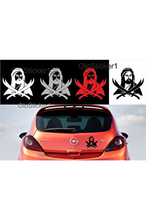 Zülfikar Kılıcı Oto özel yeni stickeri Kırmızı 30*30 Cm MİXGİFTZ