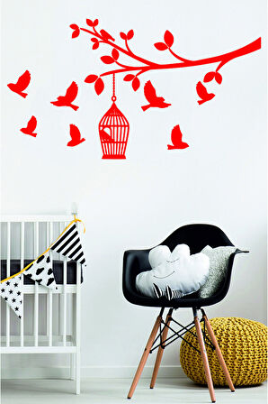 Kuşlar Duvar özel yeni sticker 110x60cm MİXGİFTZ