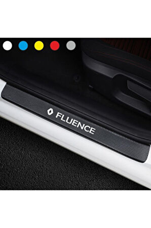 Renault Fluence İçin uyumluAksesuar Oto Kapı Eşiği özel yeni sticker Karbon 4 Adet MİXGİFTZ