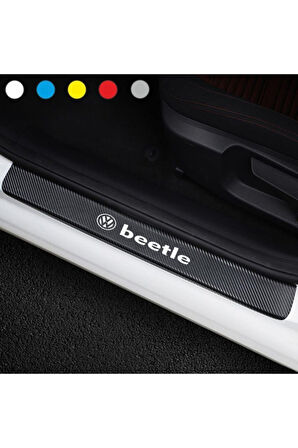 Volkswagen Beetle İçin uyumluAksesuar Oto Kapı Eşiği özel yeni sticker Karbon MİXGİFTZ