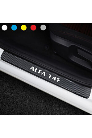 Alfa Romeo 145 İçin uyumluAksesuar Oto Kapı Eşiği özel yeni sticker Karbon 4 Adet MİXGİFTZ