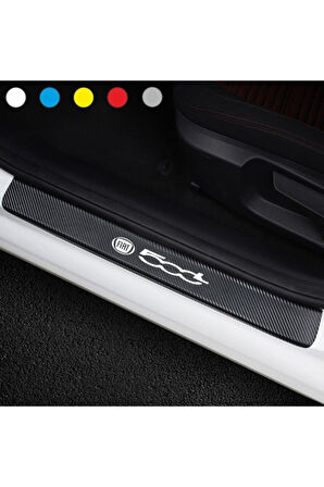 Fiat 500L İçin uyumluAksesuar Oto Kapı Eşiği özel yeni sticker Karbon 4 Adet MİXGİFTZ